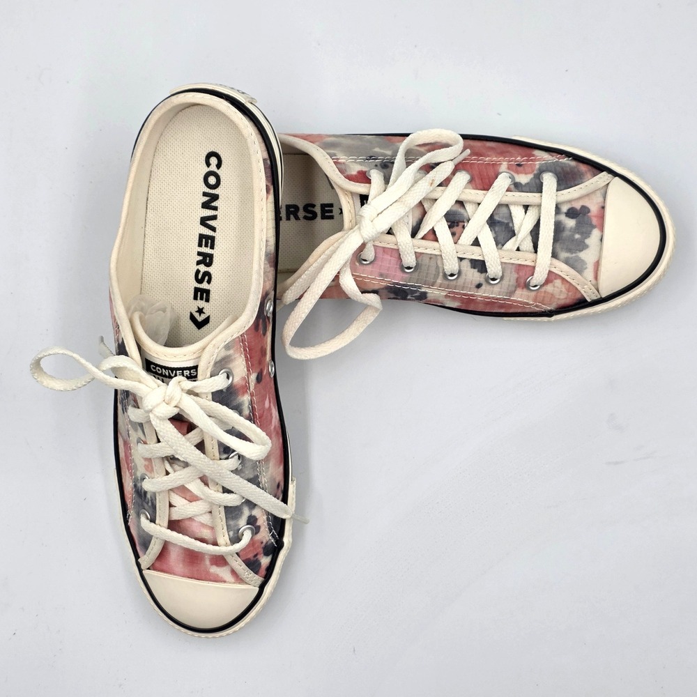 Converse Chuck Taylor All Star Dainty Mule Pink Tie Dye Floral Shoes Size 6